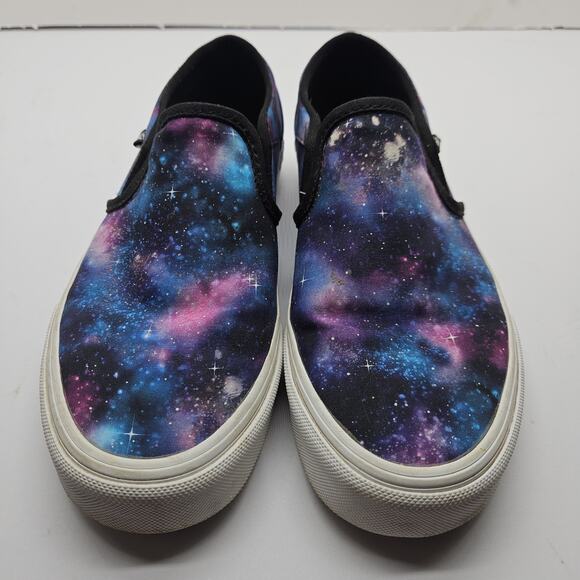 VANS Classic Slip On Galaxy Canvas Low Top Skate Shoes Womens Size 7.5 - Picture 3 of 7
